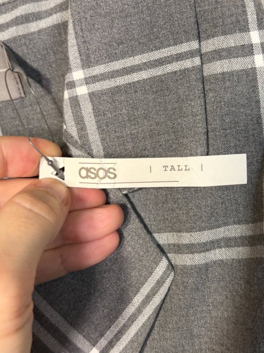 ASOS Tall Plaid Sleeveless Wrap Midi Sheath Dress Women Gray Windowpane Sz 6 NWT - Picture 9 of 11